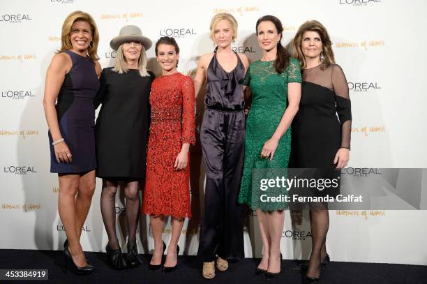Hoda Kotb Diane Keaton, Lea Michele, Aimme Mullins, Andie MacDowell and Karen Fondu attend L'Oreal Paris' Women of Worth 2013 at The Pierre Hotel on...