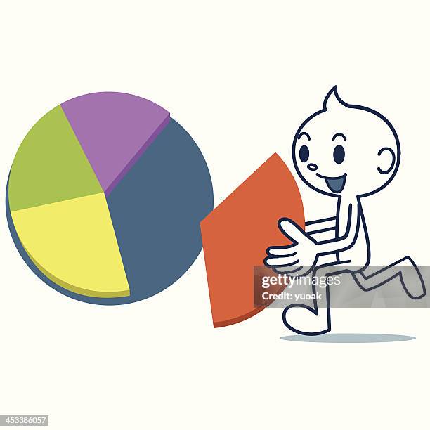 pie chart - lost data stock illustrations
