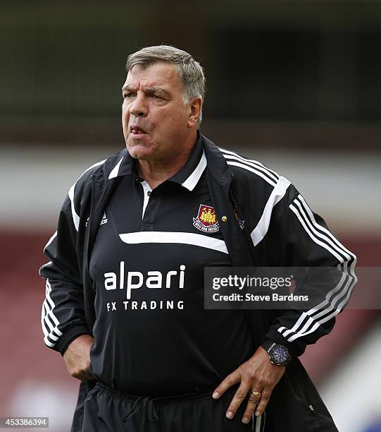 The West Ham United manager Sam Allardyce during the pre-season friendly match between West Ham United and Sampdoria at Boleyn Ground on August 9,...