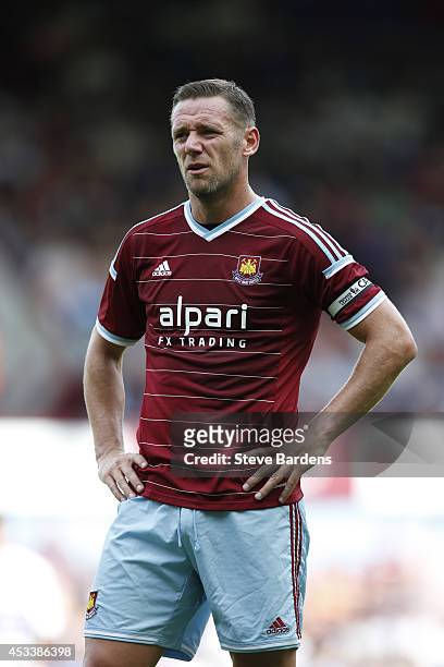 Kevin Nolan of West Ham United during the pre-season friendly match between West Ham United and Sampdoria at Boleyn Ground on August 9, 2014 in...