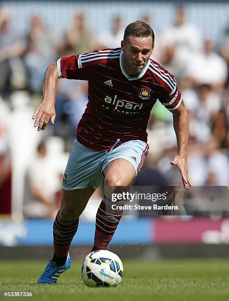 Kevin Nolan of West Ham United in action during the pre-season friendly match between West Ham United and Sampdoria at Boleyn Ground on August 9,...