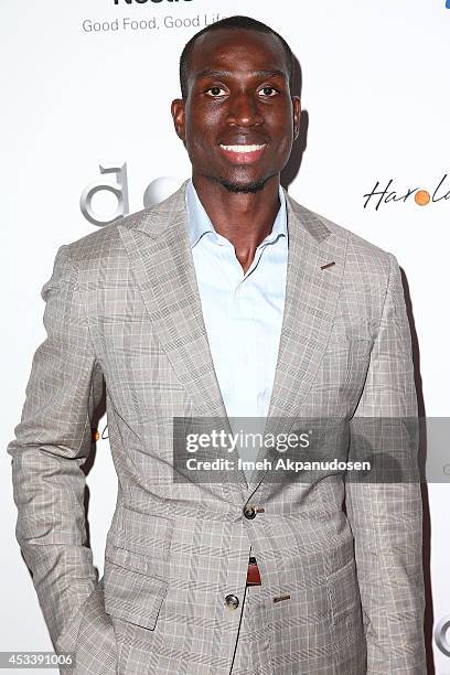 Professional football player Tim Carter attends the 14th Annual Harold & Carole Pump Foundation Gala at the Hyatt Regency Century Plaza on August 8,...