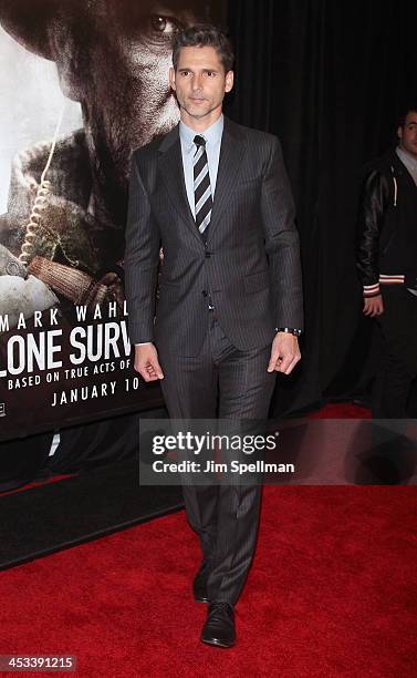 Actor Eric Bana attends the "Lone Survivor" New York premiere at Ziegfeld Theater on December 3, 2013 in New York City.