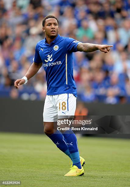 Liam Moore of Leicester City in action during the pre season friendly match between Leicester City and Werder Bremen at The King Power Stadium on...