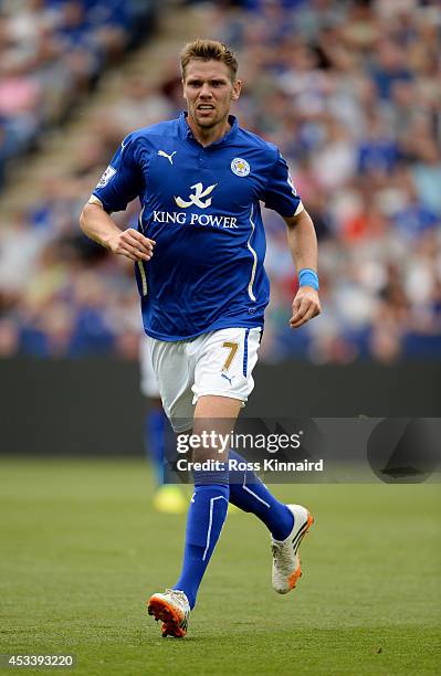 Dean Hammond of Leicester City in action during the pre season friendly match between Leicester City and Werder Bremen at The King Power Stadium on...