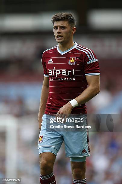 Aaron Cresswell of West Ham United in action during the pre-season friendly match between West Ham United and Sampdoria at Boleyn Ground on August 9,...