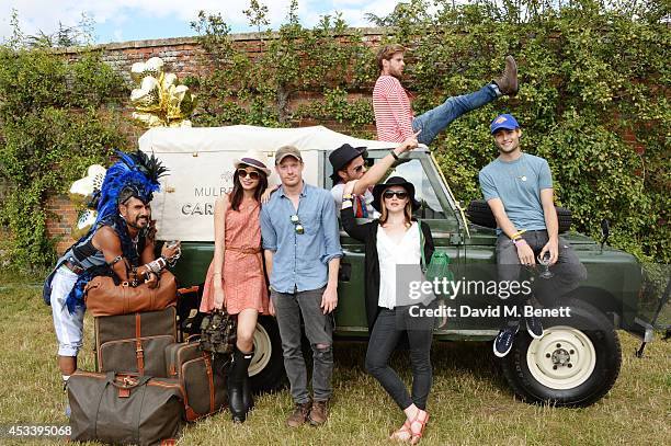 Azim Majid, Gemma Chan, Sam Reid, Harry Treadaway, Luke Treadaway, Holliday Grainger and Douglas Booth attend The Mulberry Wilderness Picnic with...