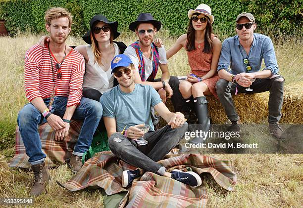 Luke Treadaway, Holliday Grainger; Douglas Booth, Harry Treadaway, Gemma Chan and Sam Reid attend The Mulberry Wilderness Picnic with Cara Delevingne...