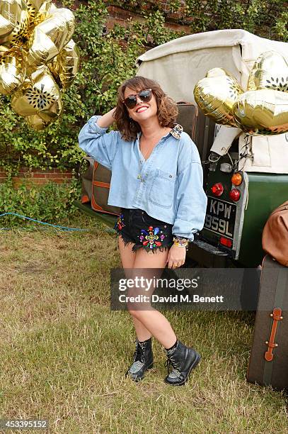 Jaime Winstone attends The Mulberry Wilderness Picnic with Cara Delevingne during Wilderness 2014 at Cornbury Park on August 9, 2014 in Oxford,...