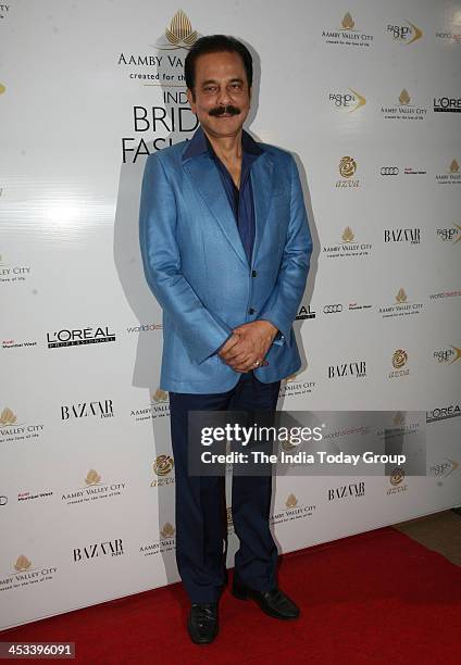 Subrata Roy during the India Bridal Fashion Week 2013 in Mumbai.