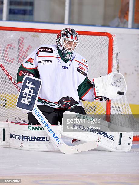 Patrick Ehelechner during a DEL game in Straubing, Germany.