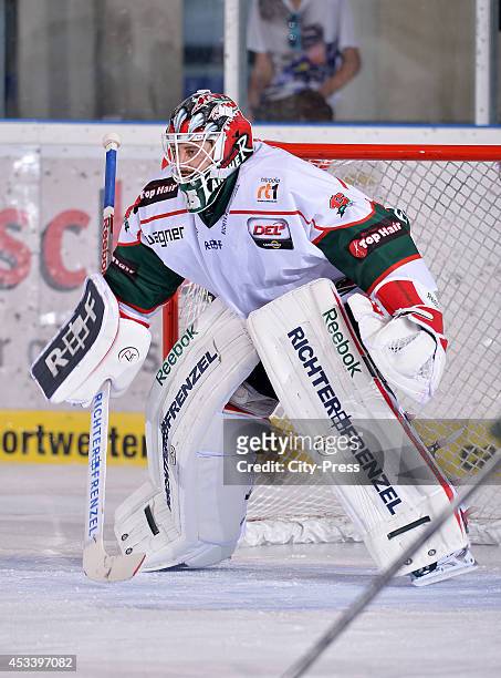 Patrick Ehelechner during a DEL game in Straubing, Germany.