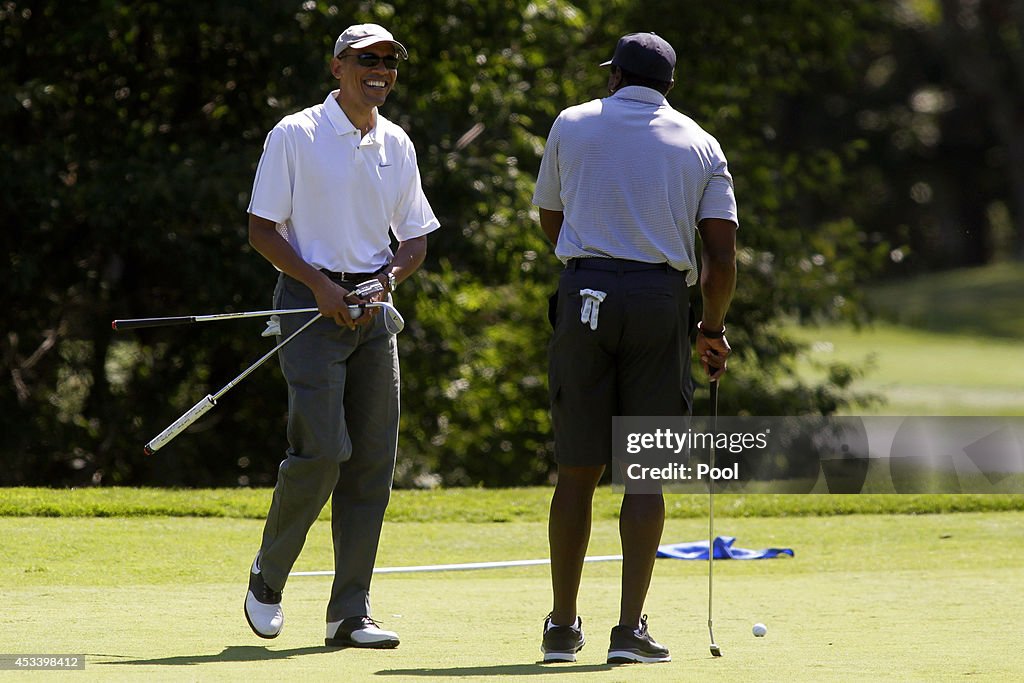 President Obama Vacations On Martha's Vineyard With Family