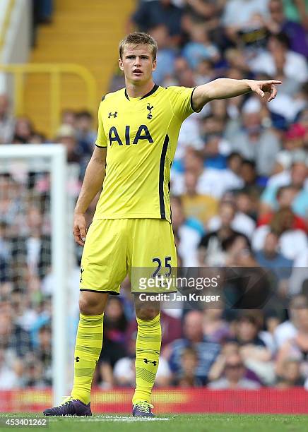 Erik Dier of Spurs during a pre season friendly match between Tottenham Hotspur and FC Schalke at White Hart Lane on August 9, 2014 in London,...
