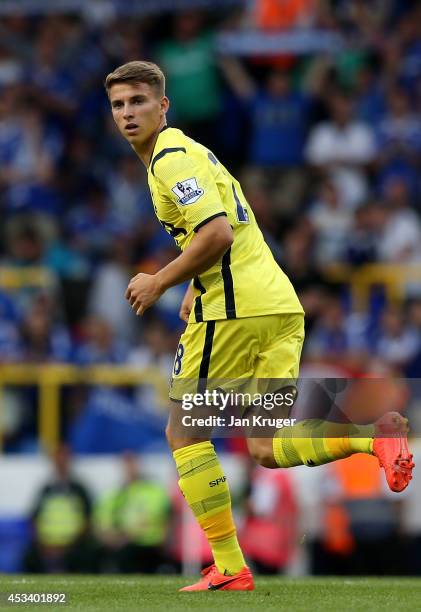 Tom Carroll of Spurs looks on during a pre season friendly match between Tottenham Hotspur and FC Schalke at White Hart Lane on August 9, 2014 in...