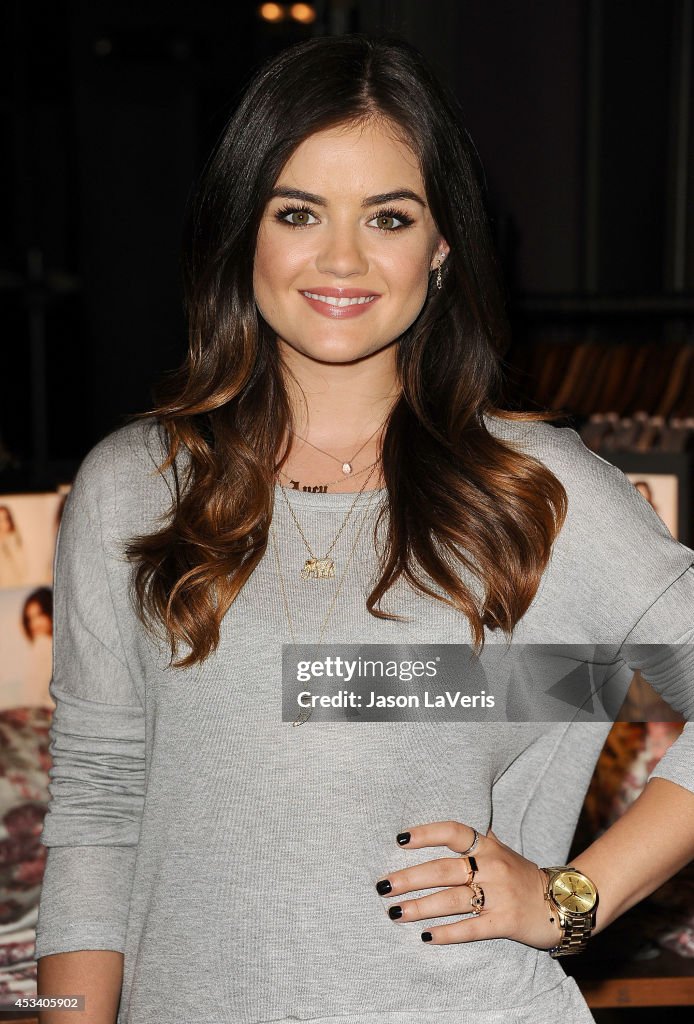 Lucy Hale Launches Her First Collection At Hollister Store