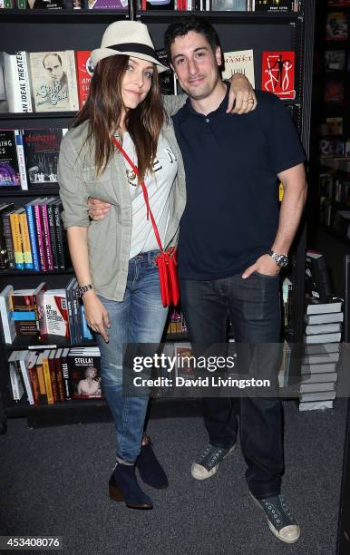 Actress Jenny Mollen and husband actor Jason Biggs attend a signing for her book "I Like You Just the Way I Am: Stories About Me and Some Other...