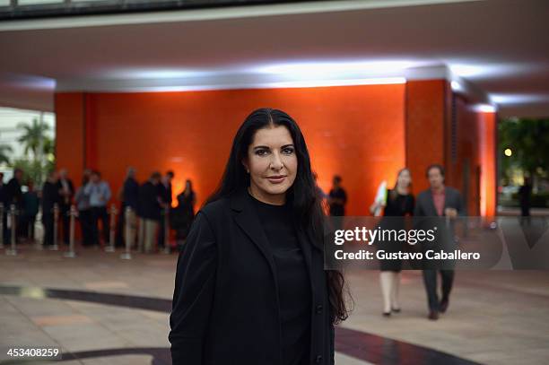 Marina Abramovic attends the World Premiere Of "A Portrait Of Marina Abramovic" Sponsored By CAR2GO on December 3, 2013 in Miami, Florida.