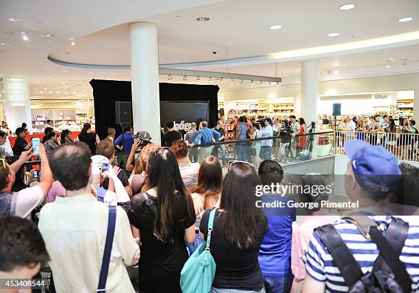 General view of the "Grumpy Guide To Life: Observations From Grumpy Cat" Book Event At Indigo at Eaton Centre Shopping Centre on August 9, 2014 in...