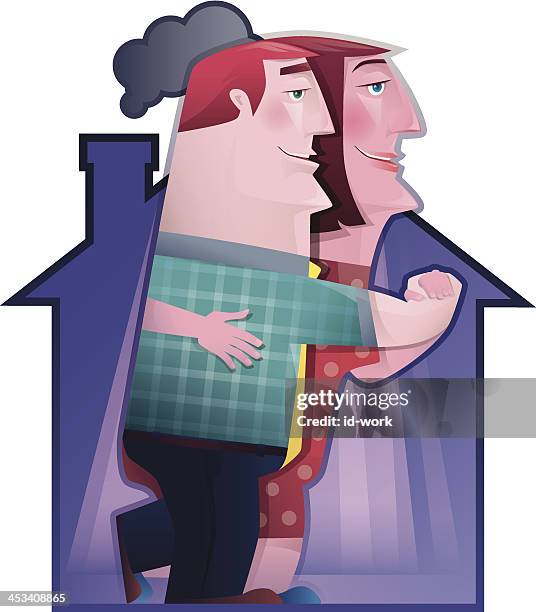 couple dancing - tango stock illustrations