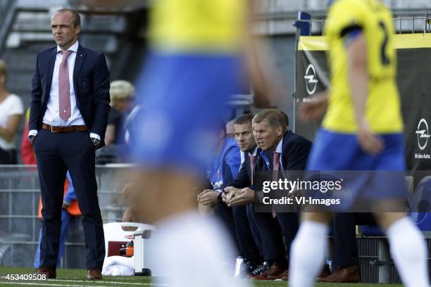 Coach Alfred Schreuder of FC Twente, assistent trainer Michel Jansen of FC Twente, assistent trainer Youri Mulder of FC Twente during the Dutch...