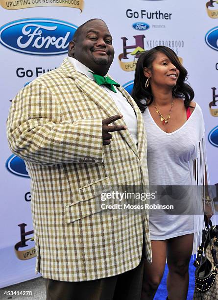 Lavell Crawford and DeShawn Crawford attend the 2014 Ford Neighborhood Awards Hosted By Steve Harvey at the Phillips Arena on August 9, 2014 in...