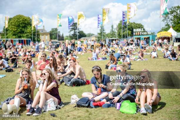 The crowd on day 3 of Wilderness Festival at Cornbury Park on August 9, 2014 in Oxford, United Kingdom.
