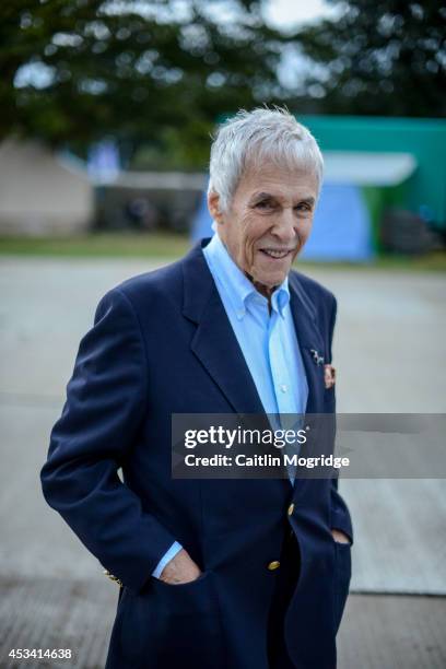 Burt Bacharach poses for a photo backstage at Wilderness Festival at Cornbury Park on August 9, 2014 in Oxford, United Kingdom.