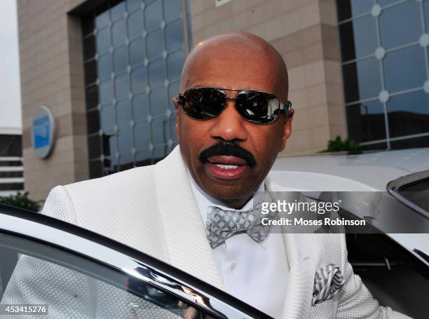 Steve Harvey attends the 2014 Ford Neighborhood Awards Hosted By Steve Harvey at the Phillips Arena on August 9, 2014 in Atlanta, Georgia.