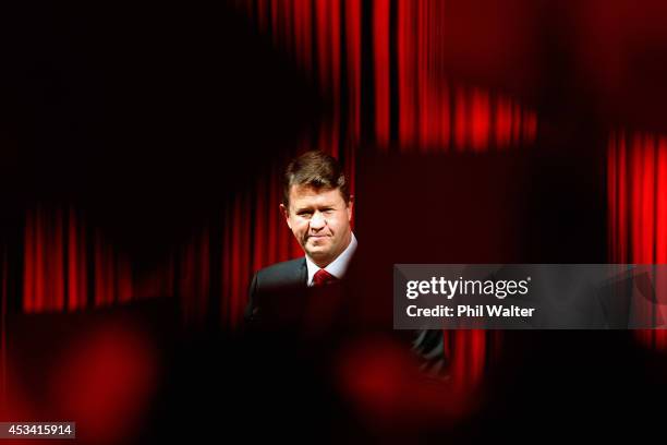 Leader of the Labour Party, David Cunliffe officially launches Labour's election campaign at Viaduct Events Centre on August 10, 2014 in Auckland,...