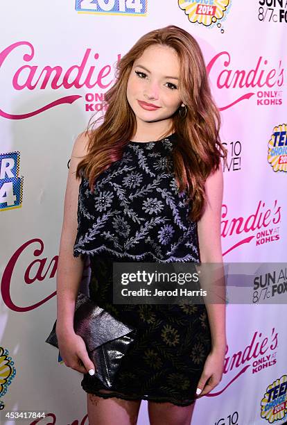 Actress Natalie Alyn Lind attends Candie's Presents The Official Pre-Party For Teen Choice 2014, A DigiTour Production at The Gibson Showroom on...