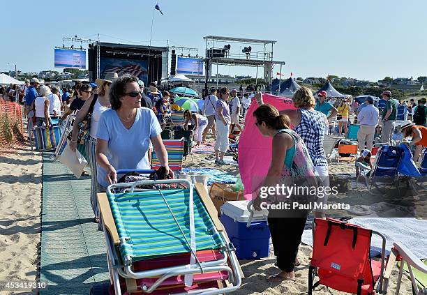 General atmosphere at Boston Pops On Nantucket Hosted By Real Simple and Coastal Living at Jetties Beach on August 9, 2014 in Nantucket,...