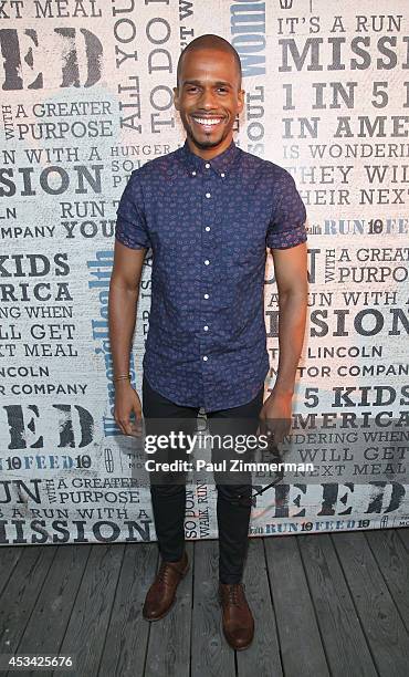 Actor Eric West attends Women's Health Hosts Hamptons "Party Under The Stars" for RUN10 FEED10 at Bridgehampton Tennis and Surf Club on August 9,...