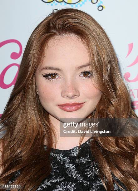 Actress Natalie Alyn Lind attends the Teen Choice 2014 Awards Official Pre-Party hosted by DigiTour at Gibson Guitar Entertainment Relations Showroom...