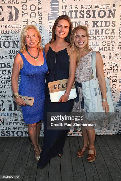 Sharon Bush, Lauren Bush Lauren and Ashley Bush attend Women's Health Hosts Hamptons "Party Under The Stars" for RUN10 FEED10 at Bridgehampton Tennis...