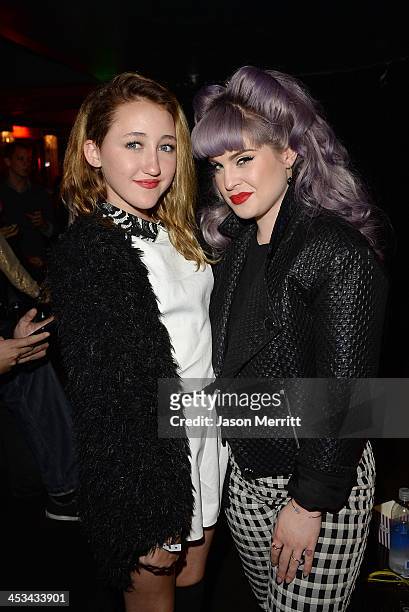Actresses Noah Cyrus and Kelly Osbourne attend the BOOHOO.com #CRAZYINBOOHOO VIP viewing party hosted by Stoli Premium Vodka for Beyonce's Mrs....