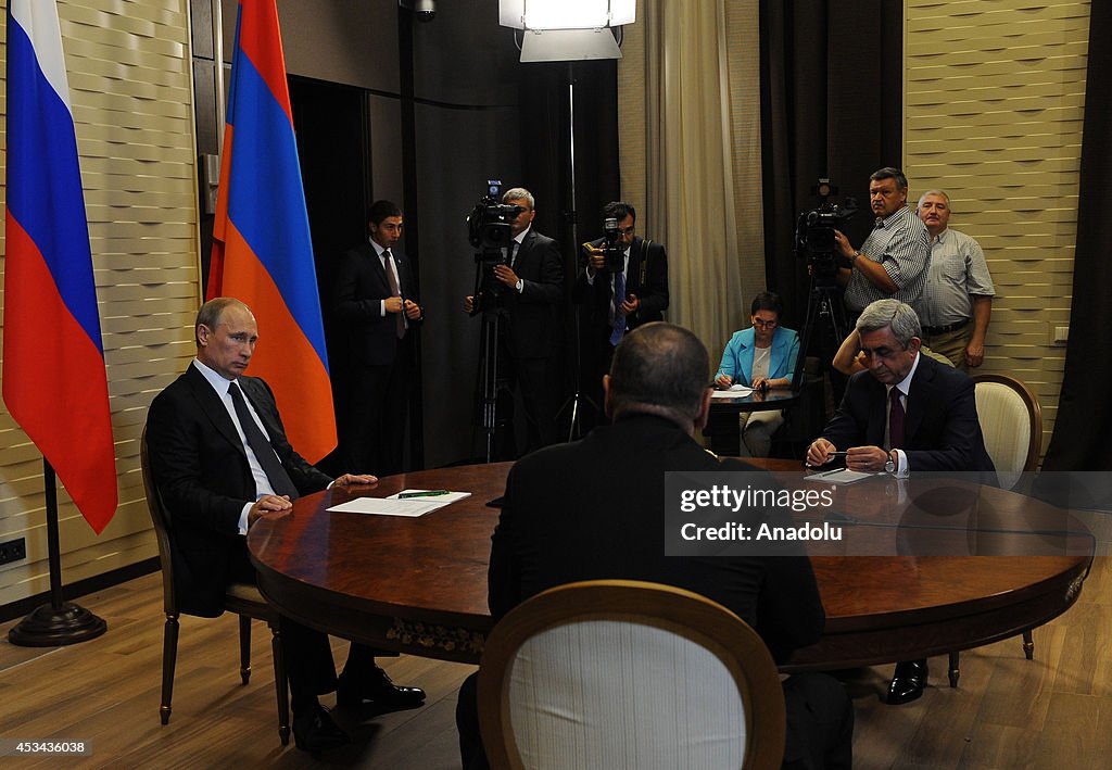 Putin, Aliyev and Sargsyan in Nagorno-Karabakh meeting
