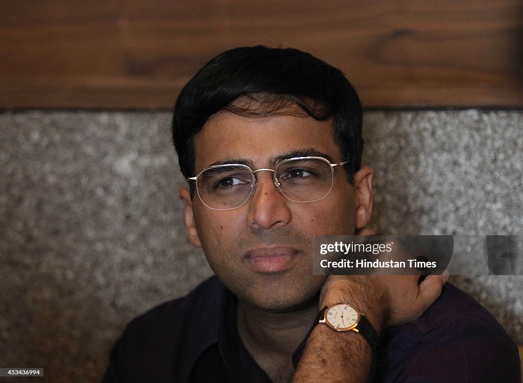 Vishwanath Anand During A Press Conference Of World Junior Chess Championship