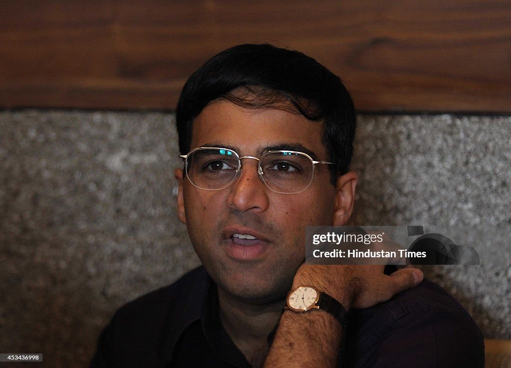 Vishwanath Anand During A Press Conference Of World Junior Chess Championship