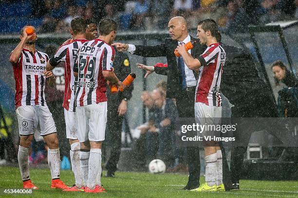 Ben Sahar, Charlton Vicento, Stijn Wuytens, Jurgen Streppel, Dries Wuytens during the Dutch Eredivisie match between Willem II Tilburg and PSV...