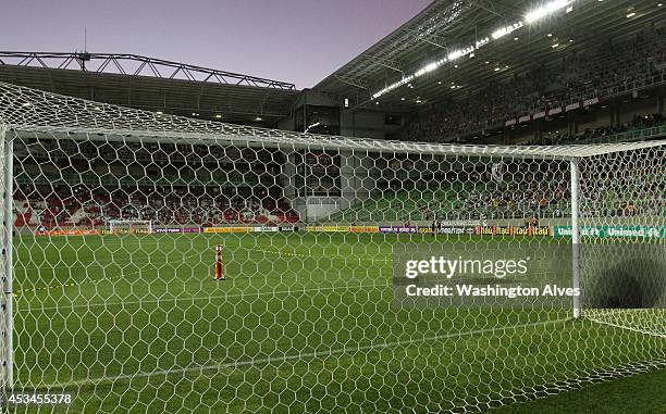 General view during a match between Atletico MG and Palmeiras as part of Brasileirao Series A 2014 at Independencia Stadium on August 10, 2014 in...