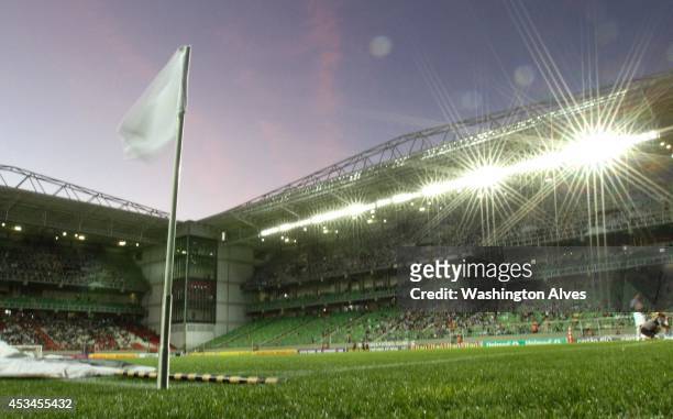 General view during a match between Atletico MG and Palmeiras as part of Brasileirao Series A 2014 at Independencia Stadium on August 10, 2014 in...
