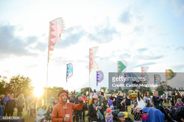 General view of the festival site at Wilderness Festival at Cornbury Park on August 10, 2014 in Oxford, United Kingdom.