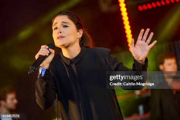 Jessie Ware performs on stage at Wilderness Festival at Cornbury Park on August 10, 2014 in Oxford, United Kingdom.