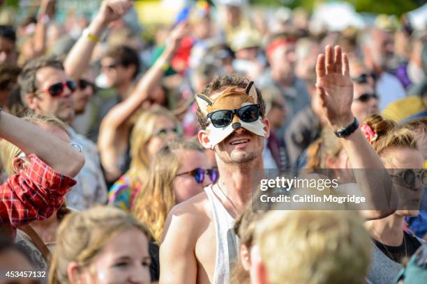 The crowd at Wilderness Festival at Cornbury Park on August 10, 2014 in Oxford, United Kingdom.