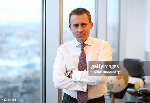 Dmitry Konyaev, chief executive officer of OAO Uralchem, poses for a photograph in his office at the company's headquartersl in Moscow, Russia, on...