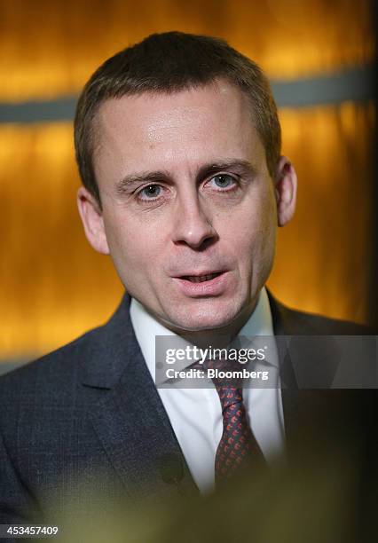 Dmitry Konyaev, chief executive officer of OAO Uralchem, speaks during an interview at the Novotel hotel in Moscow, Russia, on Wednesday, Dec. 4,...
