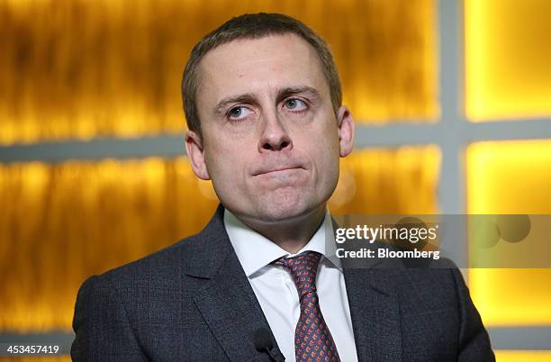 Dmitry Konyaev, chief executive officer of OAO Uralchem, pauses during an interview at the Novotel hotel in Moscow, Russia, on Wednesday, Dec. 4,...