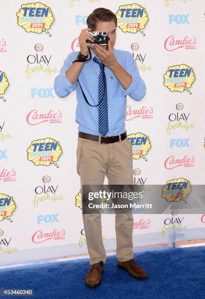 Actor Keegan Allen attends FOX's 2014 Teen Choice Awards at The Shrine Auditorium on August 10, 2014 in Los Angeles, California.