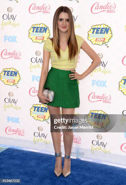 Actress Laura Marano attends FOX's 2014 Teen Choice Awards at The Shrine Auditorium on August 10, 2014 in Los Angeles, California.